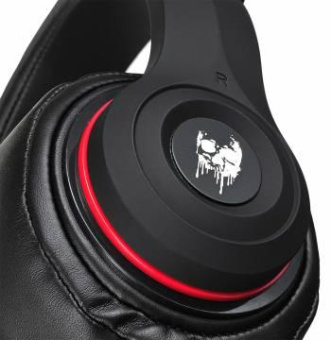 Наушники с микрофоном Оклик HS-L330G NIGHTMARE черный/красный 1.9м мониторные оголовье (359481) от магазина РЭССИ