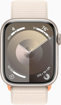Смарт-часы Apple Watch Series 9 A2980 45мм OLED корп.сияющая звезда Sport Loop рем.сияющая звезда разм.брасл.:145-220мм (MR983LL/A) от магазина РЭССИ