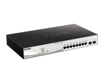 Коммутатор D-Link DGS-1210-10MP/F3A 8x1Гбит/с 2SFP 8PoE 130W настраиваемый от магазина РЭССИ
