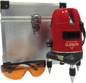 Уровень лазер. Elitech ЛН 5/2В 2кл.лаз. 635нм цв.луч. красный 3луч. (178792) от магазина РЭССИ