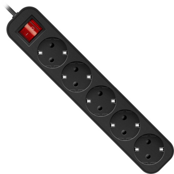 Сетевой удлинитель Defender G518 1.8м (5 розеток) черный (коробка) от магазина РЭССИ