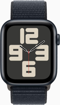 Смарт-часы Apple Watch SE 2023 A2723 44мм OLED корп.темная ночь Sport Loop рем.темная ночь разм.брасл.:145-220мм (MREA3LL/A) от магазина РЭССИ