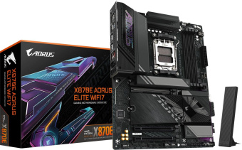 Материнская плата Gigabyte X870E A ELITE WIFI7 SocketAM5 AMD X870 4xDDR5 ATX AC`97 8ch(7.1) 2.5Gg RAID+HDMI от магазина РЭССИ