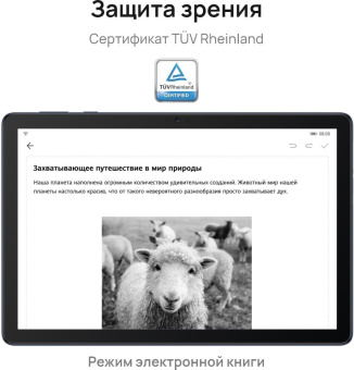 Планшет Huawei MatePad T10s AGS3K-L09 Kirin 710A (2.0) 8C RAM4Gb ROM64Gb 10.1" IPS 1920x1200 3G 4G HarmonyOS 2 темно-синий 5Mpix 2Mpix BT GPS WiFi Touch microSD 512Gb 5100mAh от магазина РЭССИ