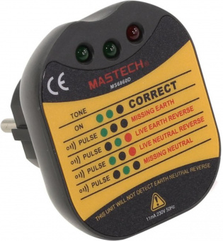 MS6860D Mastech тестер электрических розеток и заземления от магазина РЭССИ