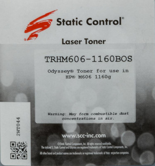 Тонер Static Control TRHM606-1160BOS черный флакон 1160гр. для принтера HP LJ M605/606/630MFP от магазина РЭССИ