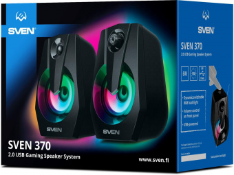 Колонки Sven 370 2.0 черный 6Вт от магазина РЭССИ