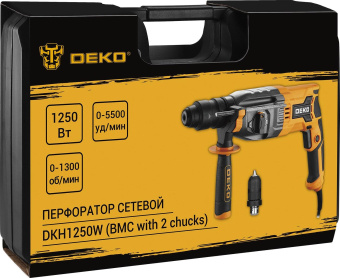 Перфоратор Deko DKH1250W патрон:SDS-plus уд.:3.2Дж 1250Вт (кейс в комплекте) от магазина РЭССИ