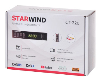 Ресивер DVB-T2 StarWind CT-220 от магазина РЭССИ
