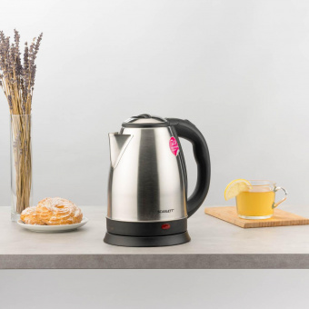 Чайник электрический Scarlett SC-EK21S24 2л. 1800Вт нержавеющая сталь/черный (корпус: нержавеющая сталь) от магазина РЭССИ