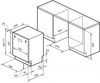 Посудомоечная машина встраив. Lex PM 6043 B 2100Вт полноразмерная серебристый от магазина РЭССИ