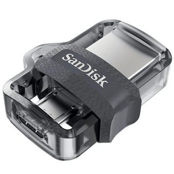 Флеш Диск Sandisk 128Gb Ultra Dual drive SDDD3-128G-G46 USB3.0 черный от магазина РЭССИ