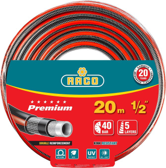 Шланг Raco 40300-1/2-20_Z01 1/2" 20м поливочный армированный красный/серый от магазина РЭССИ