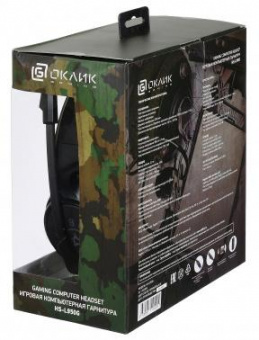 Наушники с микрофоном Оклик HS-L950G COBRA черный 2.2м мониторные оголовье (1102304) от магазина РЭССИ