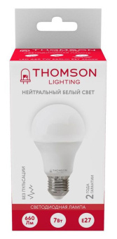 Лампа светодиодная Thomson B2002 7Вт цок.:E27 груша 220B 4000K св.свеч.бел.нейт. A (упак.:1шт) (TH-B2002) от магазина РЭССИ