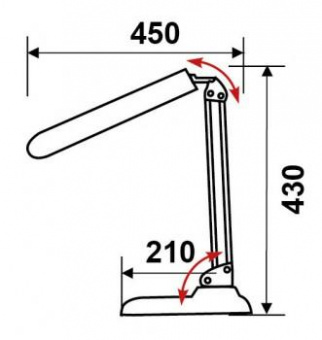 Светильник Трансвит ДЕЛЬТА 1У (Delta1U/Wh) настольный на подставке G23 белый 11Вт от магазина РЭССИ