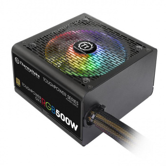 Блок питания Thermaltake ATX 500W Toughpower GX1 RGB 80+ gold 24pin APFC 120mm fan color LED 6xSATA RTL от магазина РЭССИ
