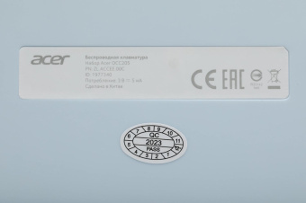 Клавиатура + мышь Acer OCC205 клав:белый/голубой мышь:белый/голубой USB беспроводная slim Multimedia (ZL.ACCEE.00C) от магазина РЭССИ