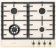 Газовая варочная поверхность Gefest ПВГ 1214-01 К55 кремовый от магазина РЭССИ