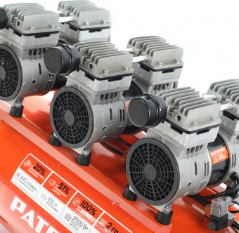 Компрессор поршневой Patriot WO 100-440 безмасляный 440л/мин 100л 2500Вт оранжевый/черный от магазина РЭССИ