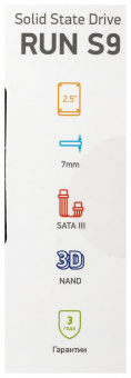 Накопитель SSD Digma SATA III 1Tb DGSR2001TS93T Run S9 2.5" от магазина РЭССИ