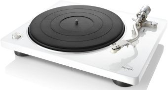 Проигрыватель винила Denon DP-400F частично автоматический белый от магазина РЭССИ