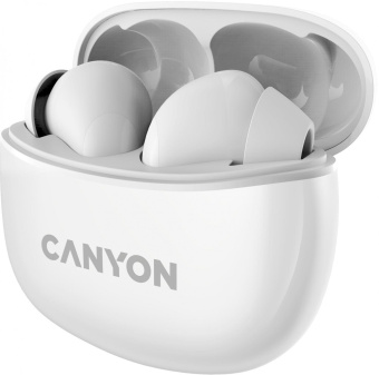 Гарнитура внутриканальные Canyon TWS-5 белый беспроводные bluetooth в ушной раковине (CNS-TWS5W) от магазина РЭССИ