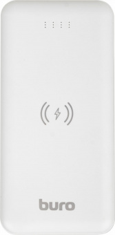 Мобильный аккумулятор Buro BPW10E 10000mAh 2A 2xUSB беспроводная зарядка белый (BPW10E10PWT) от магазина РЭССИ