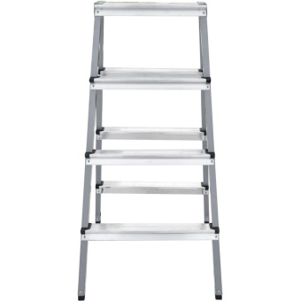 Двухсторонняя стремянка Новая Высота сталь/алюминий 2х4 ступени 1140204 от магазина РЭССИ