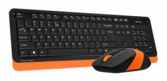 Клавиатура + мышь A4Tech Fstyler FG1010 клав:черный/оранжевый мышь:черный/оранжевый USB беспроводная Multimedia от магазина РЭССИ
