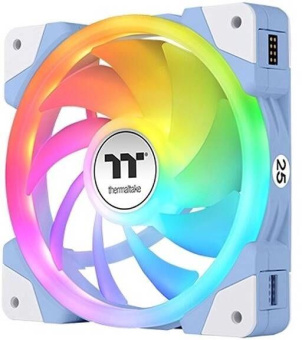Вентилятор Thermaltake Swafan EX12 реверсивный ARGB 120x120x25mm голубой/белый 4-pin 30.6-32.5dB Ret (CL-F183-PL12BU-A) от магазина РЭССИ