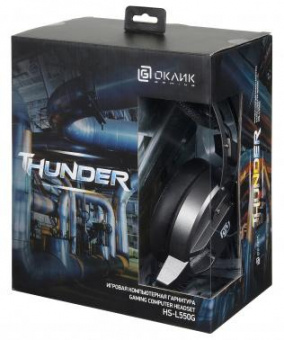 Наушники с микрофоном Оклик HS-L550G THUNDER черный 2.2м мониторные оголовье (1102302) от магазина РЭССИ