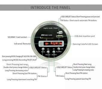 JQ-D122BTМодуль MP3, FLAC декодер, FM Radio, Bluetooth, (пульт) 12в. от магазина РЭССИ