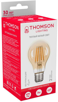 Лампа филам. Thomson Filament TH-B2110 7Вт цок.:E27 груша 220B 2400K св.свеч.бел.теп. A60 (упак.:1шт) от магазина РЭССИ