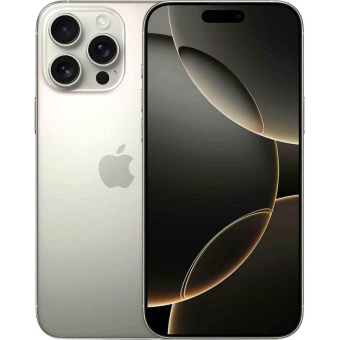 Смартфон Apple A3295 iPhone 16 Pro Max 256Gb титан моноблок 3G 4G 1Sim 6.9" 1320x2868 iOS 18 48Mpix 802.11 a/b/g/n/ac/ax/be NFC GPS Protect от магазина РЭССИ