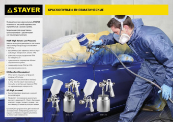 Краскораспылитель Stayer Master 06472-1.5 225л/мин соп.:1.5мм бак:0.75л серебристый от магазина РЭССИ