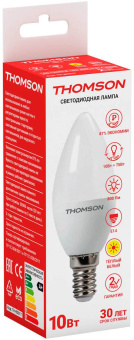 Лампа светодиодная Thomson TH-B2017 10Вт цок.:E14 свеча 220B 3000K св.свеч.бел.теп. Candle (упак.:1шт) от магазина РЭССИ