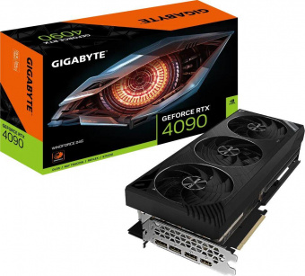 Видеокарта Gigabyte PCI-E 4.0 GV-N4090WF3-24GD NVIDIA GeForce RTX 4090 24576Mb 384 GDDR6X 2520/21000 HDMIx2 DPx3 HDCP Ret от магазина РЭССИ
