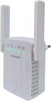 Повторитель беспроводного сигнала Digma D-WR300 N300 10/100BASE-TX белый (упак.:1шт) от магазина РЭССИ