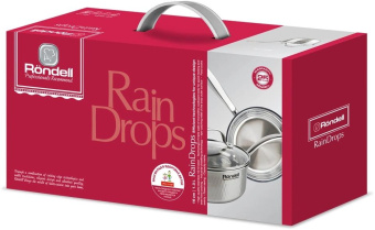 Ковш Rondell RainDrops RDS-1292 1.7л. d=16см (с крышкой) стальной от магазина РЭССИ