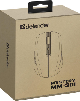 Мышь Defender Mystery MM-301 фиолетовый оптическая 1600dpi silent беспров. BT/Radio USB 5but (52301) от магазина РЭССИ