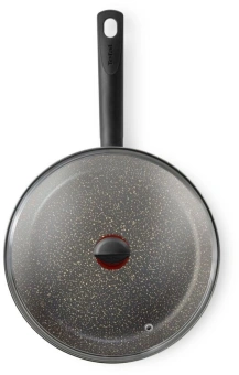 Сковорода Tefal Natural Cook 04234928 круглая 28см ручка несъемная (с крышкой) серый (9100052850) от магазина РЭССИ