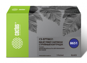 Картридж струйный Cactus CS-EPT8651 T8651 черный (8000стр.) для Epson WF5190/5690 от магазина РЭССИ