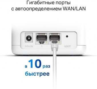 Бесшовный Mesh роутер Mercusys Halo H30G(2-pack) AC1300 10/100/1000BASE-TX белый (упак.:2шт) от магазина РЭССИ