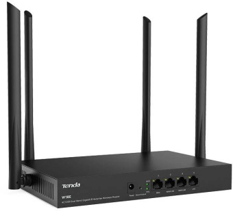 Роутер беспроводной Tenda W18E AC1200 10/100/1000BASE-TX черный от магазина РЭССИ