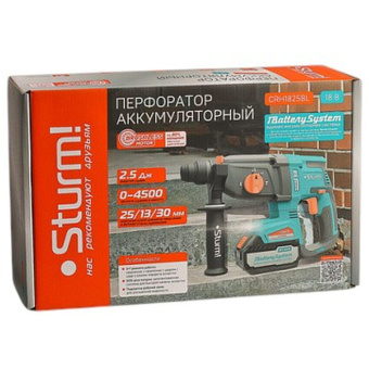 Аккумуляторный перфоратор Sturm 1BatterySystem CRH1825BL от магазина РЭССИ
