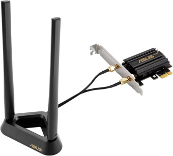 Сетевой адаптер Wi-Fi + Bluetooth Asus PCE-AXE59BT AX2400 PCI Express x1 2ант. от магазина РЭССИ