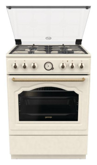 Плита Комбинированная Gorenje GKS6C70CLI бежевый (стеклянная крышка) реш.чугун от магазина РЭССИ