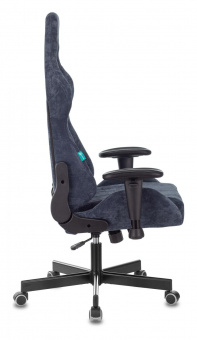 Кресло игровое Zombie VIKING KNIGHT Fabric синий Light-27 с подголов. крестов. металл от магазина РЭССИ