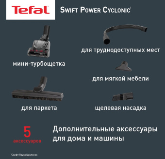Пылесос Tefal TW2971EA 2100Вт синий/черный от магазина РЭССИ